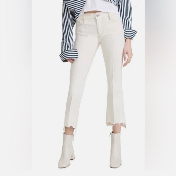 Frame Cream Le Crop Mini Boot Jeans - Picture 1 of 5